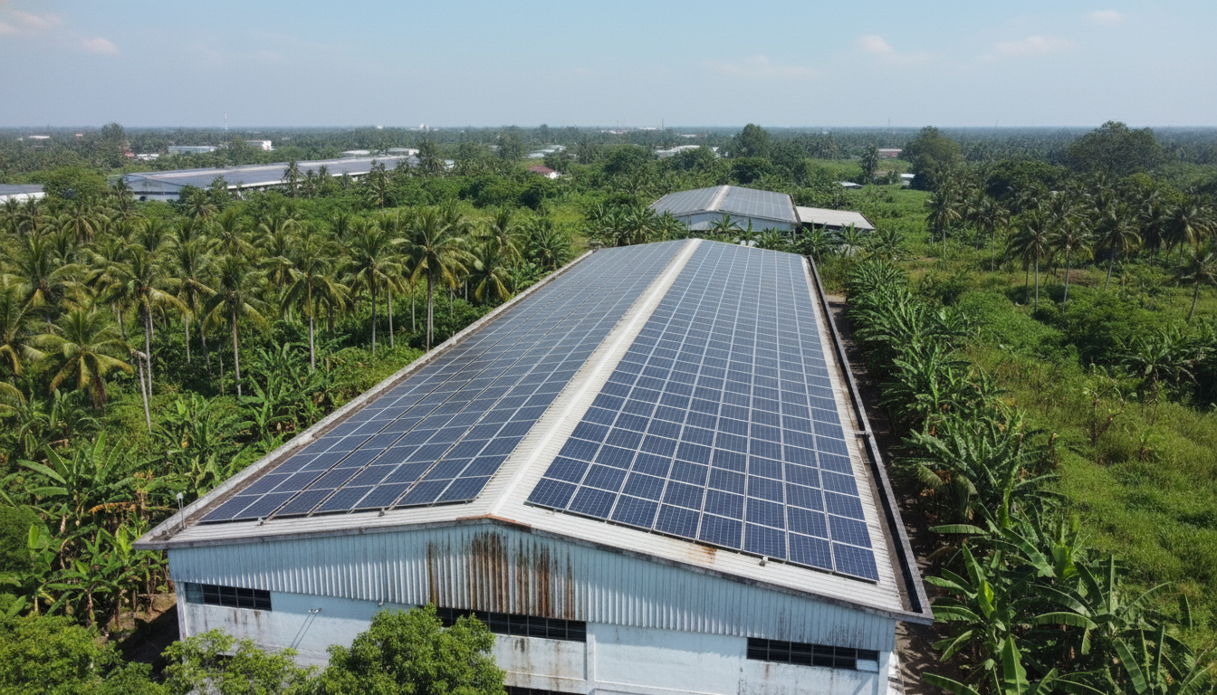 동남아시아 공장 지붕 태양광